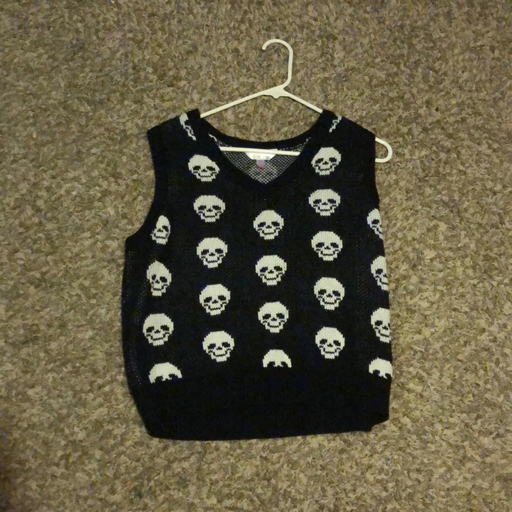 skull sweater vest